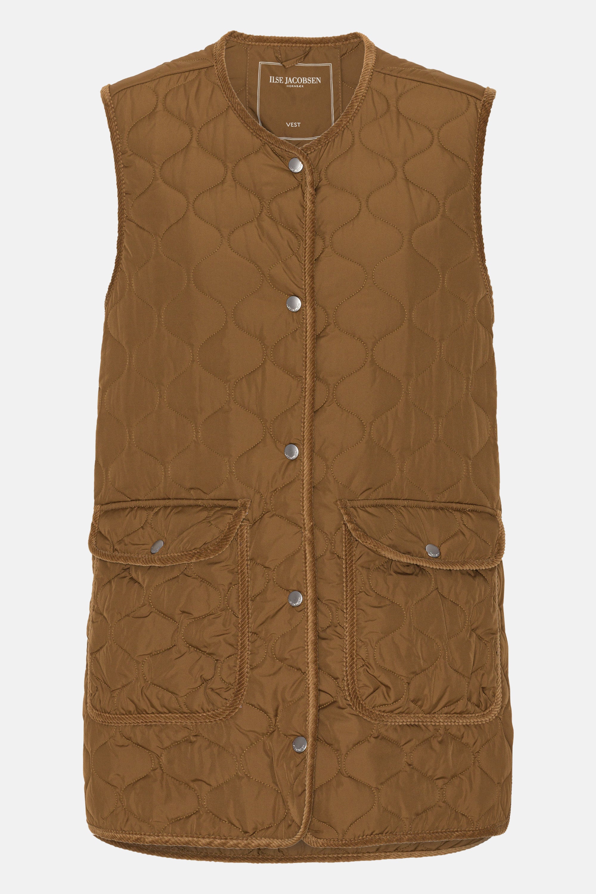 Ilse Jacobsen Hornbæk Outerwear Langer Steppweste Vest 228 Walnut